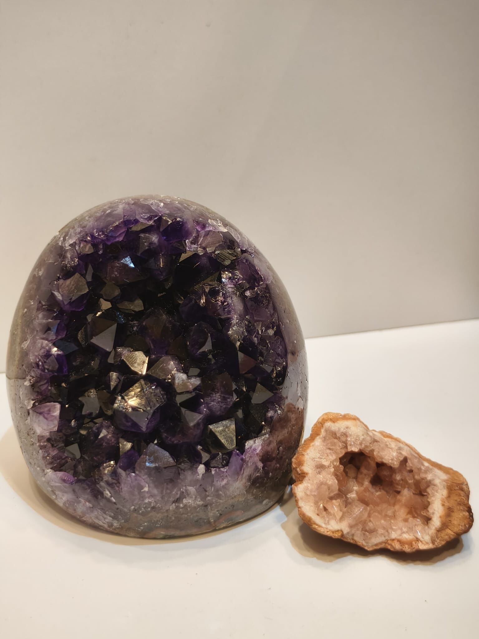 0102CYST18-水晶CS- [烏拉圭頂級帝王紫晶鎮 $688 送阿根廷粉晶原皮礦 限50份 (保證爆閃) ] (A18A) / [烏拉圭頂級帝王紫晶鎮 $688 送彩晶蛋 限50份 (保證爆閃)] (A18B)