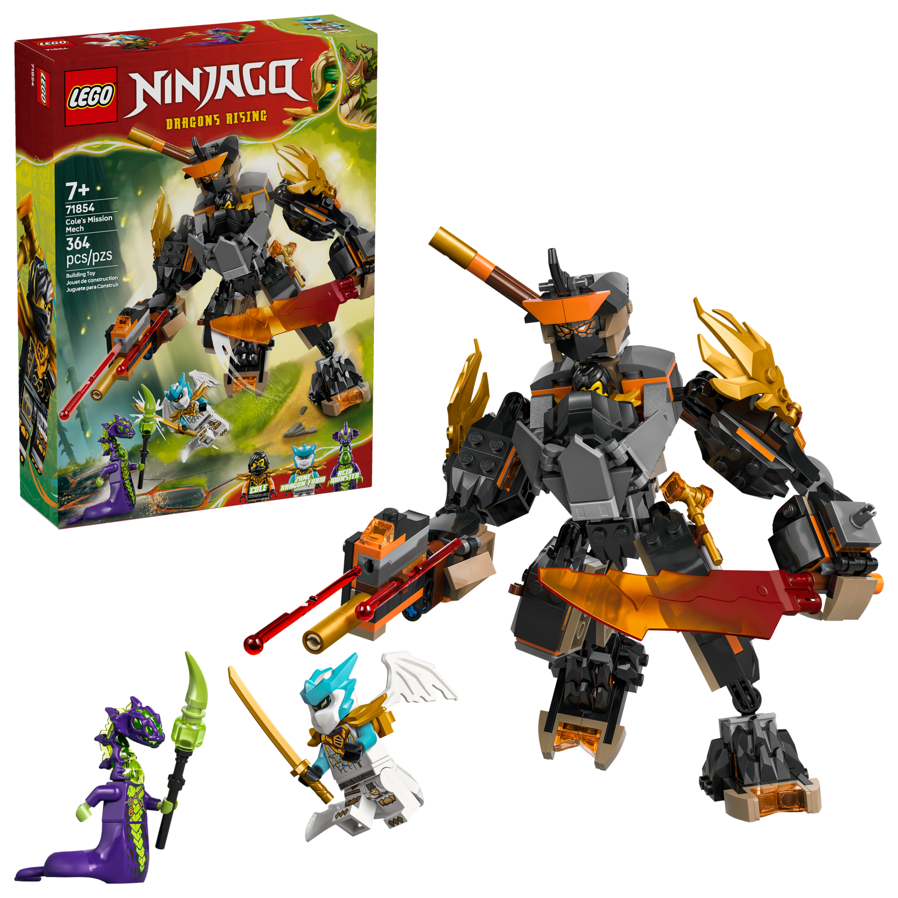 LEGO 71854 樂高積木 71854 NINJAGO 旋風忍者系列 - 阿剛的任務機械人和龍形冰忍