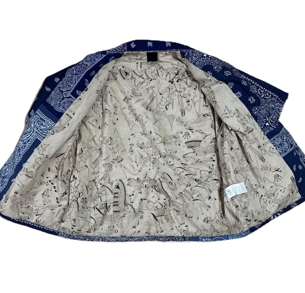 LAST PCS: VISVIM ICT WALLIS DOWN SHIRT S/S (BANDANA) NATURAL DYE *F.I.L EVENT LIMITED - NAVY SIZE 3 PRE ORDER ITEM (預訂中)