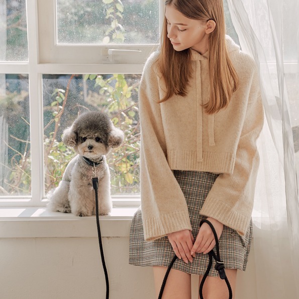 Stroll 經典款編織牽繩_黑