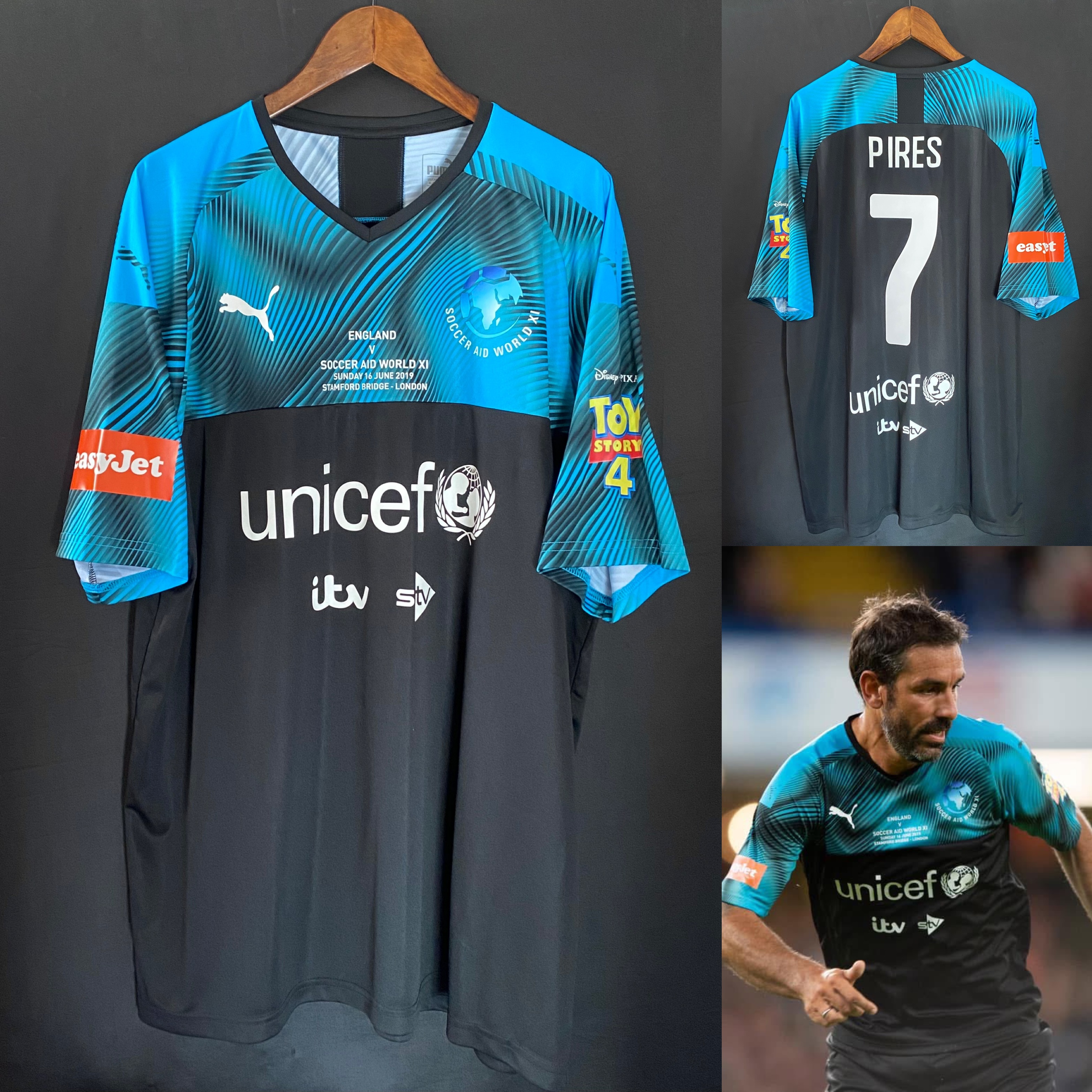 (BNWT) SOCCER AID WORLD XI 2019 Puma Special Shirt #7 PIRES