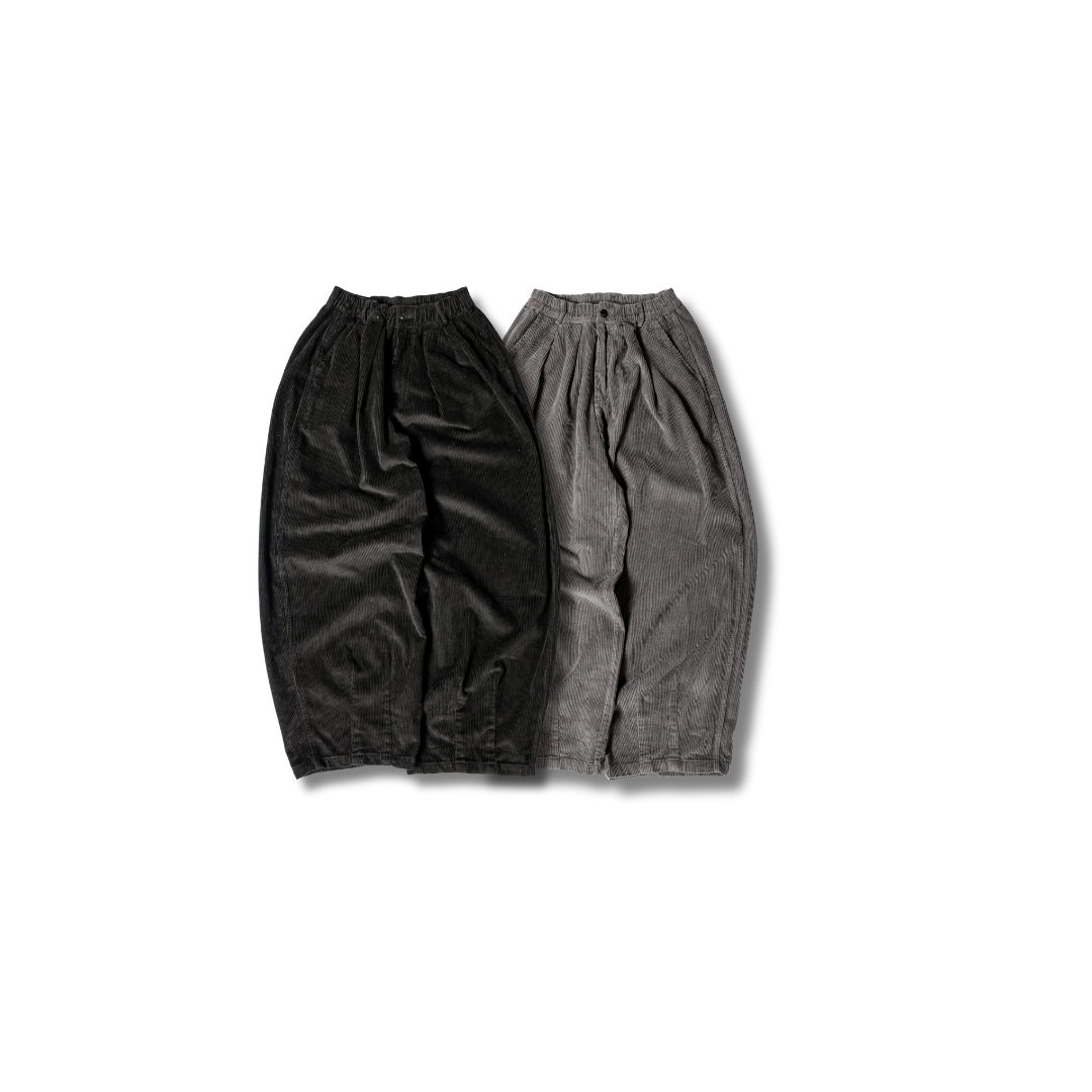 D.CLOSET 日系 復古 闊形 垂墜感 燈芯絨 燈籠褲 LL15