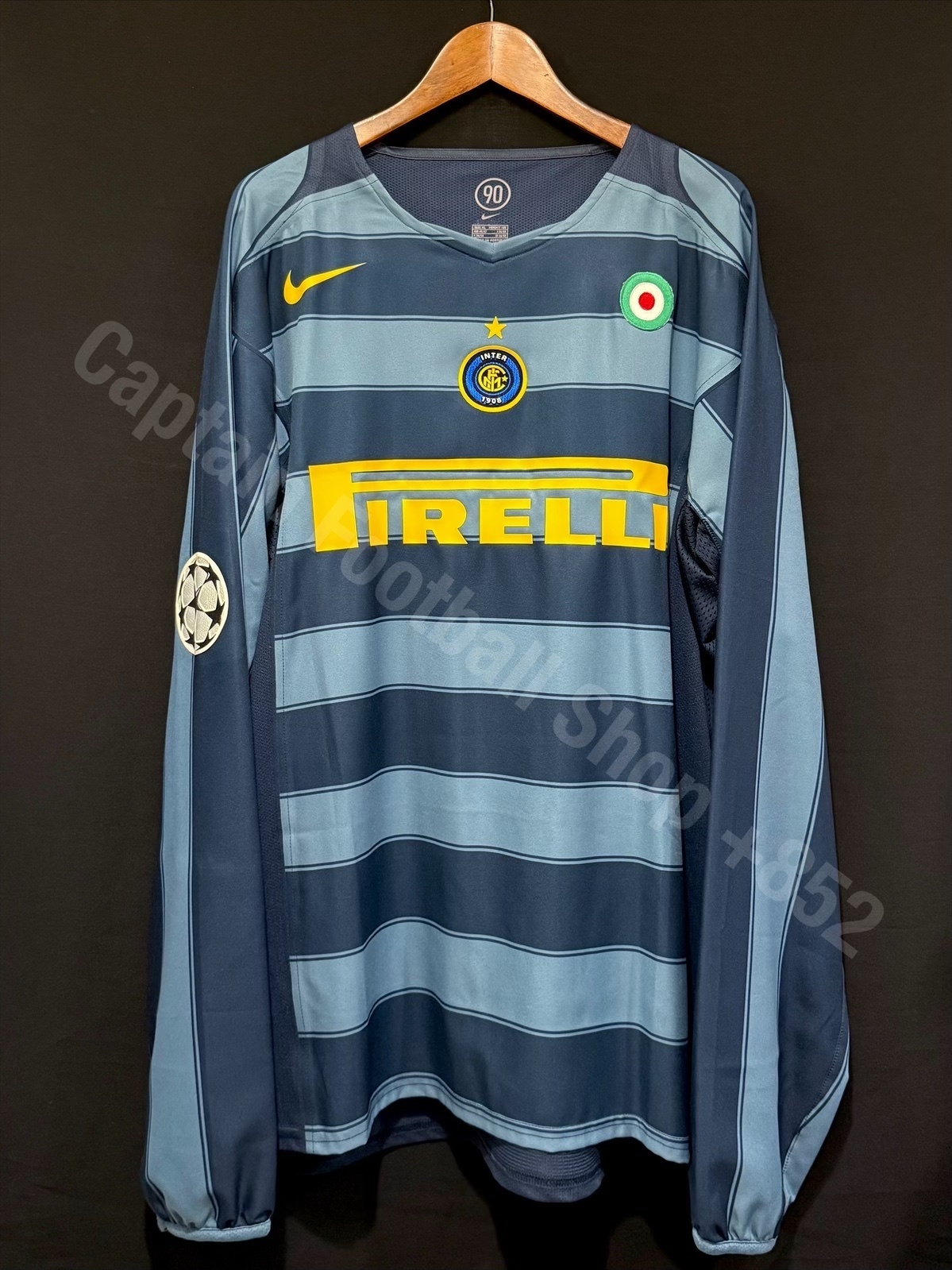(Match Issue) Inter Milan 2005-2006 UEFA Champions League Nike Third Match Issue Shirt #7 FIGO