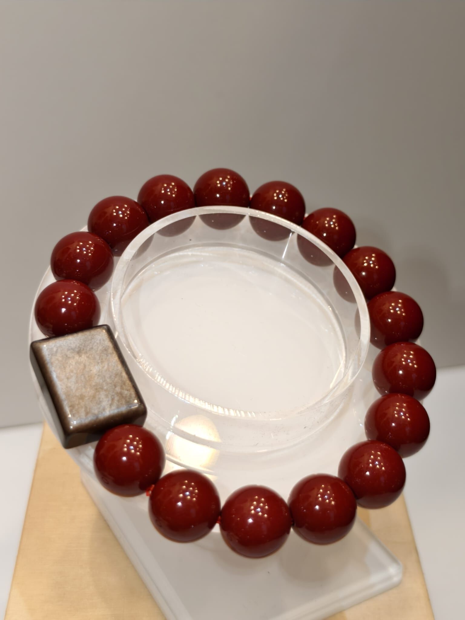 0102CYST25-水晶CS-犯太歲必選 12MM紫金砂配銀曜石無事牌 (A25)