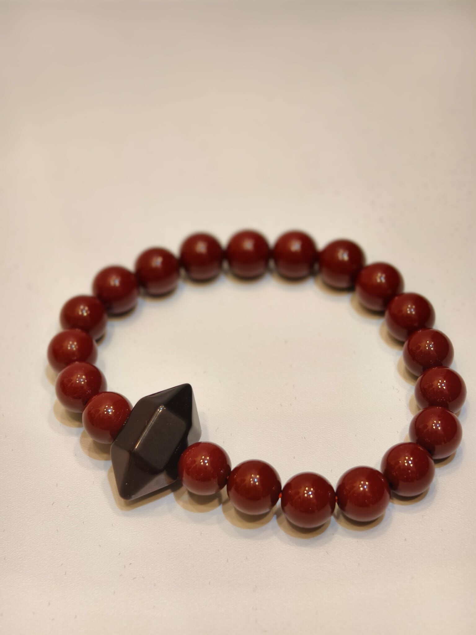 0102CYST26-CS-10MM紫金砂配虎眼石雙尖  適合需要經常出入醫院、“大酒店”、特殊體質及值晚班工作人士 10MM紫金砂配虎眼石雙尖 $298 限20串 (A26)