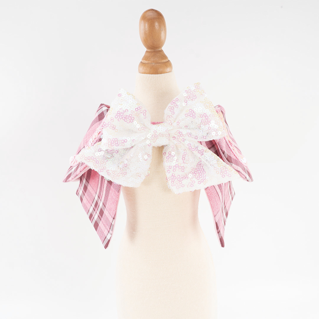 Pink Checker Short Cape