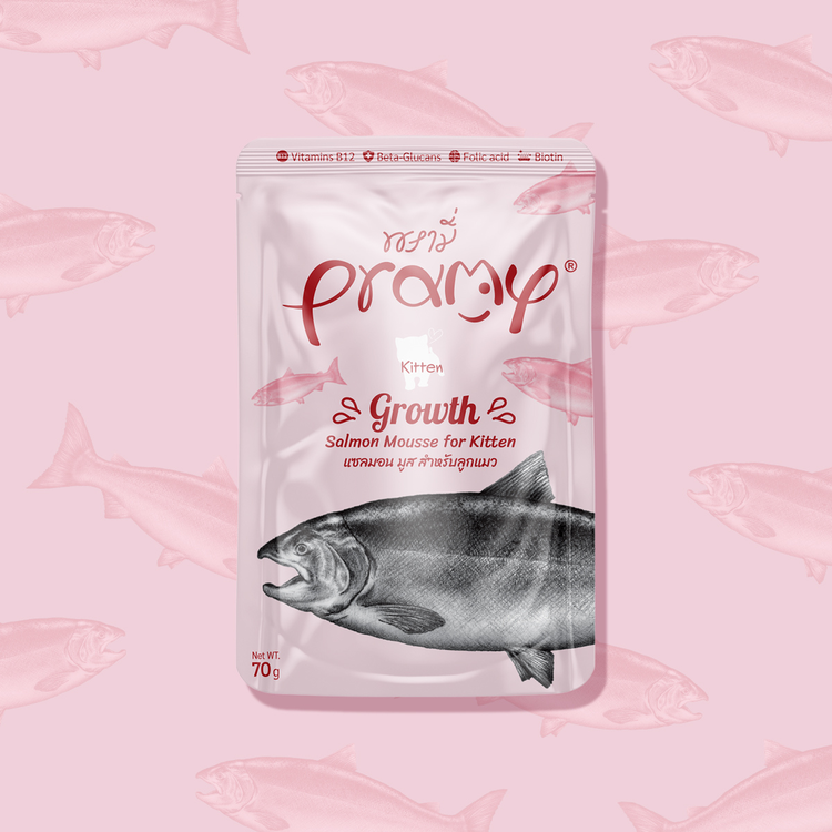 Pramy 慕絲系列 三文魚 促進成長貓濕包(幼貓) 70g