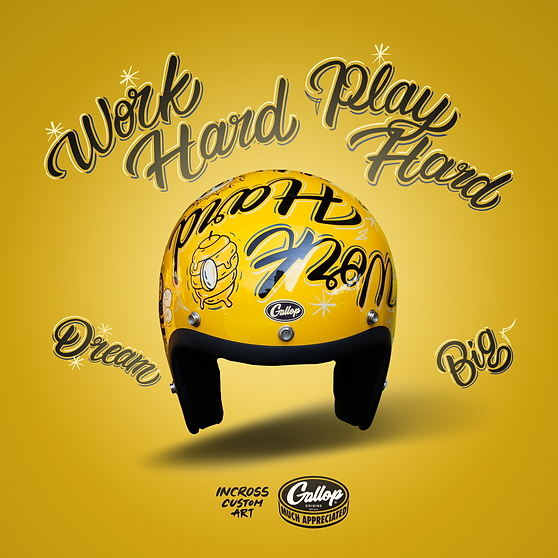 GALLOP DREAM BIG BEE HELMET 黃 3/4 半罩安全帽 復古帽 追夢蜂