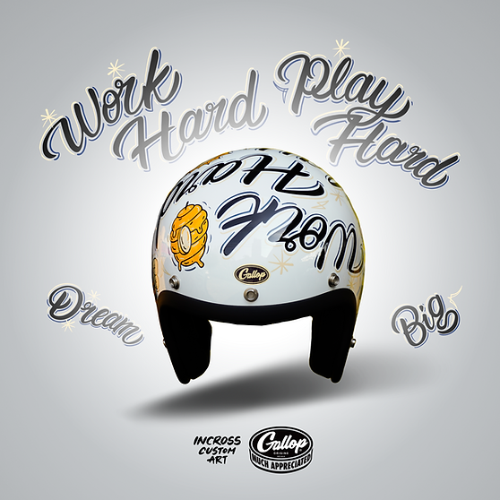 GALLOP DREAM BIG BEE HELMET 白 3/4 半罩安全帽 復古帽 追夢蜂