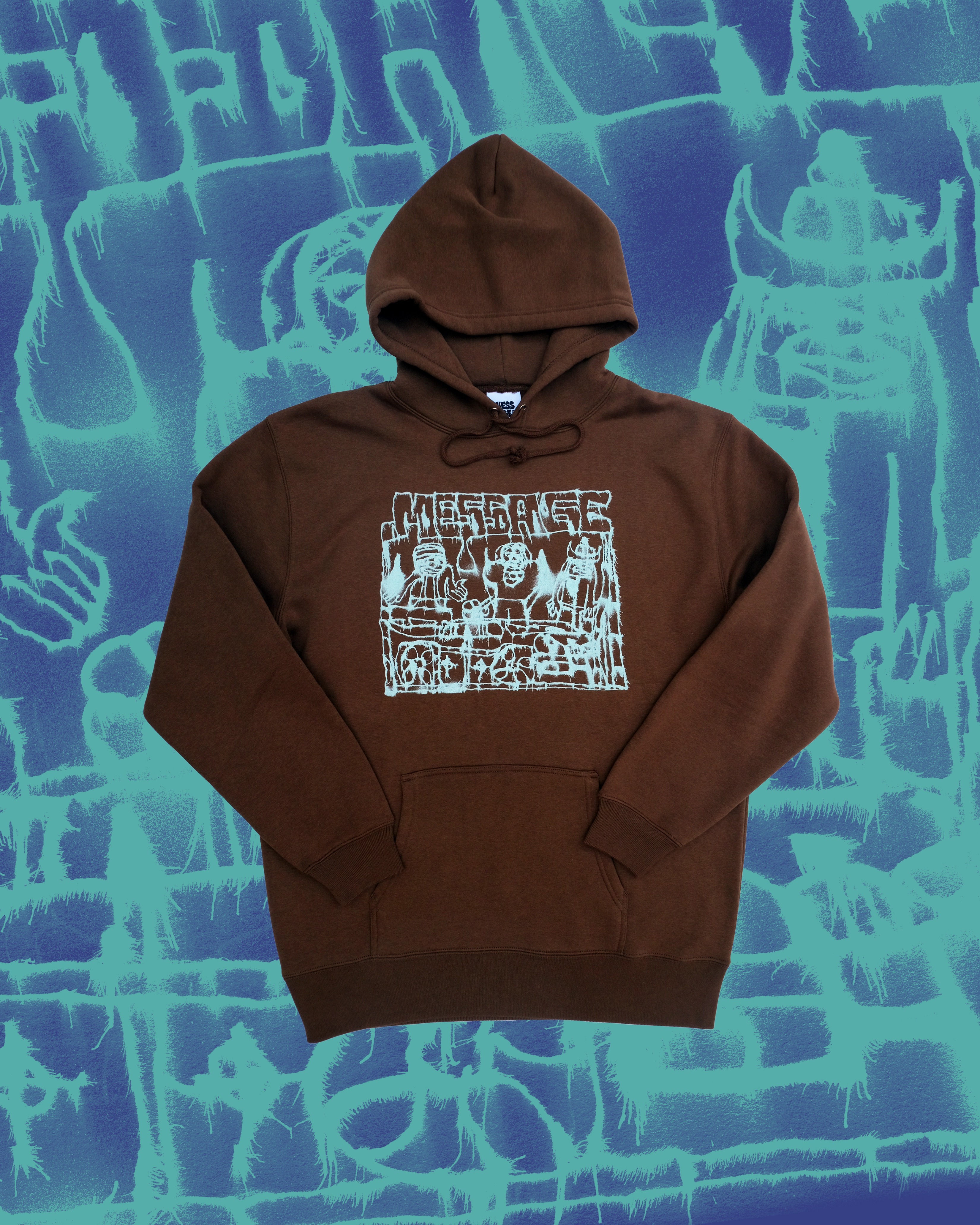 Mess-age x Alehsy Lambo Hoodie 咖啡色