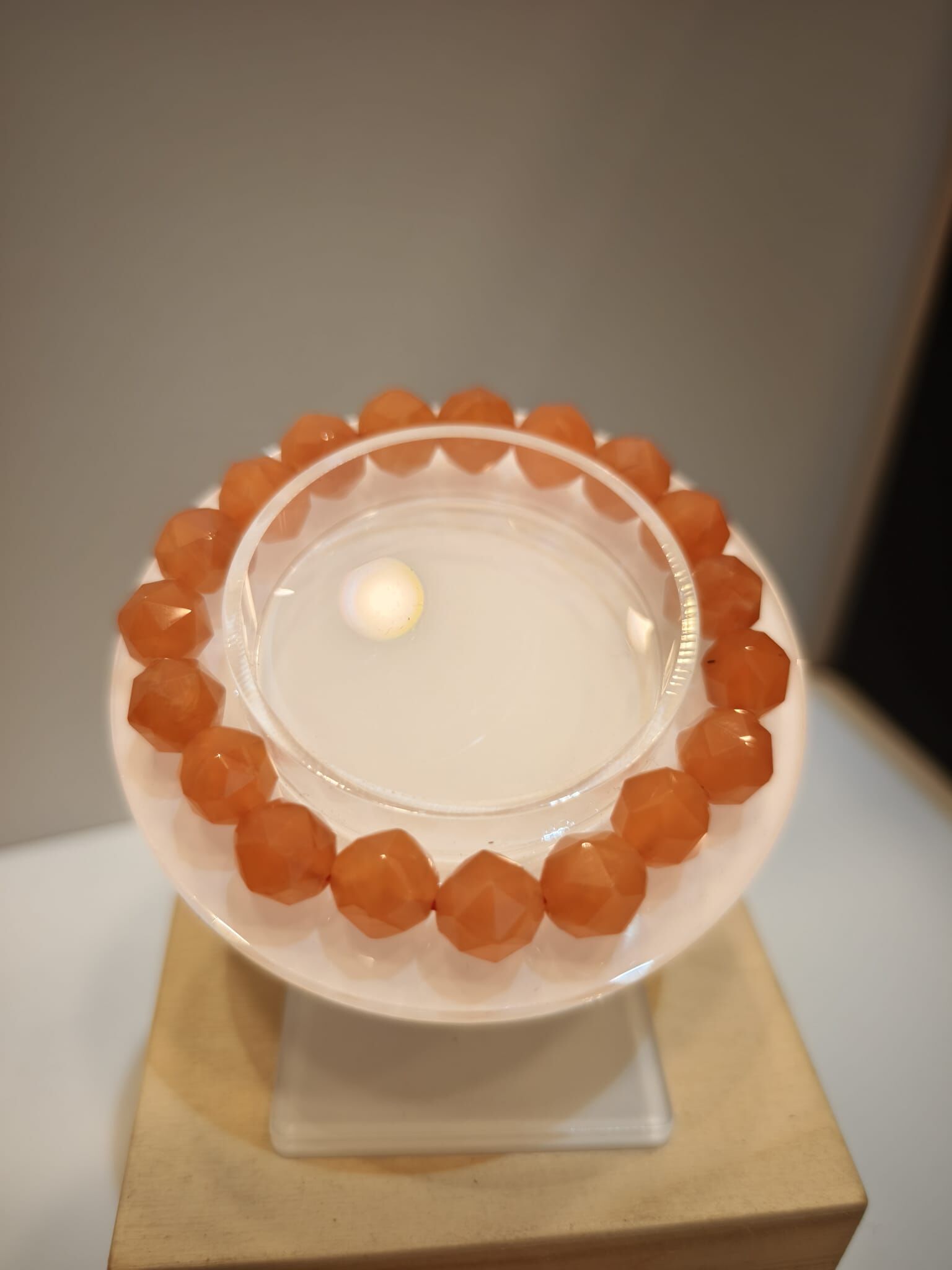 0102CYST31-水晶CS- 橙玉髓手串 (A31)