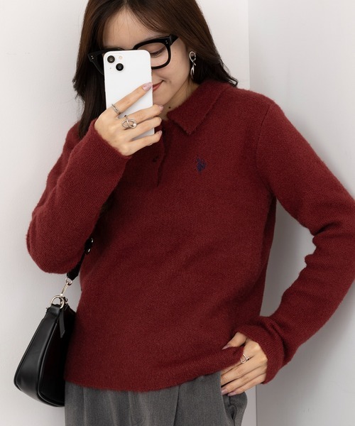 日本🇯🇵連線 U.S. POLO ASSN. x SETUP7 刺繡經典蓬鬆針織Polo衫 針織 針織衫 POLO衫 長袖 刺繡 5色(任買兩件711免運)/預購