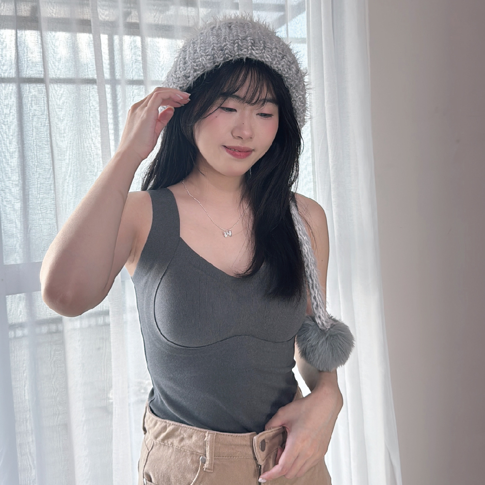 提拉倍暖絨背心-深灰