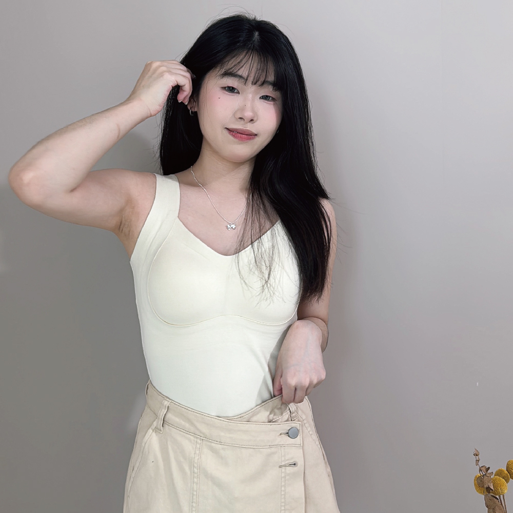 提拉倍暖絨背心-杏色