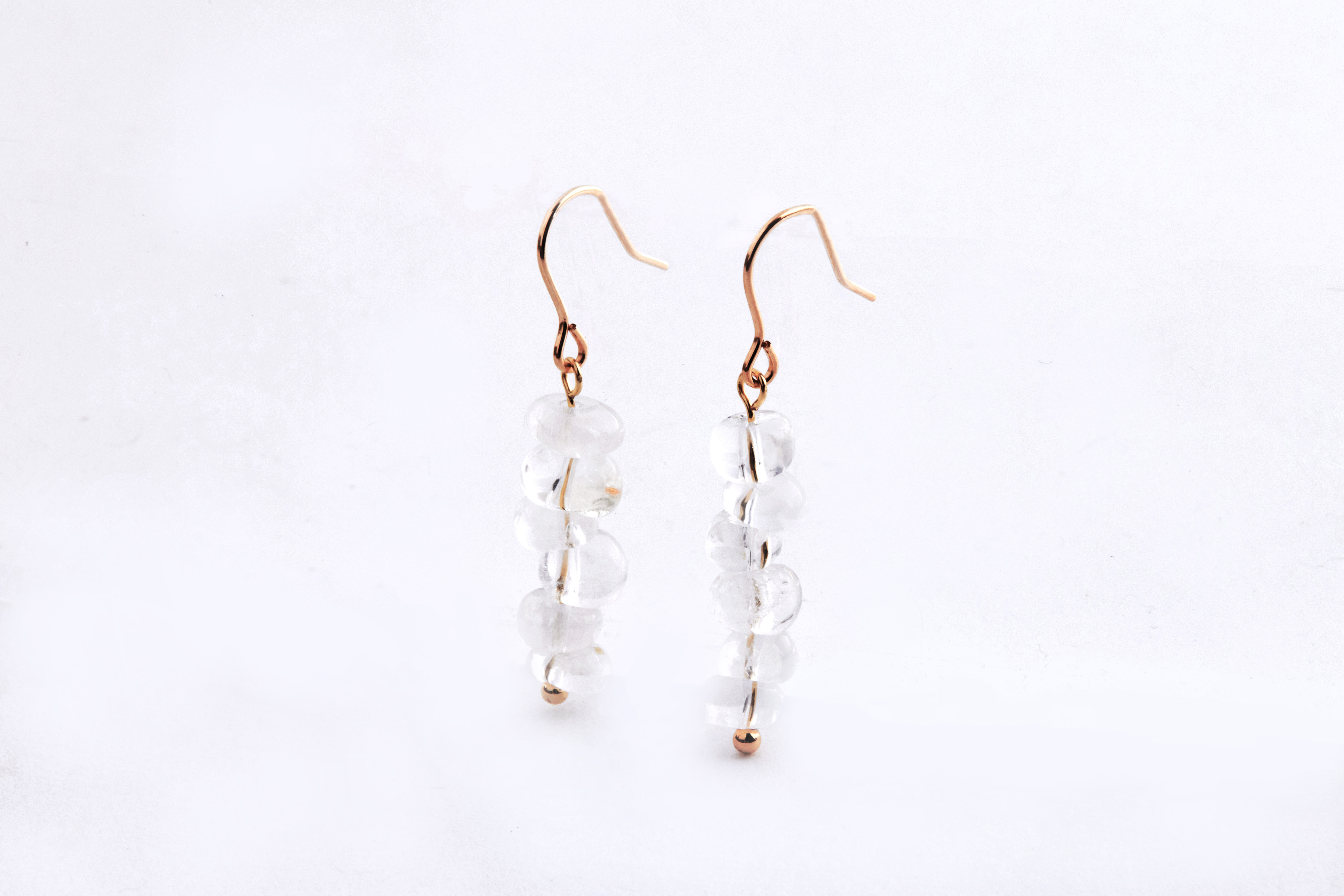 E2392 | 14kgf白水晶耳環