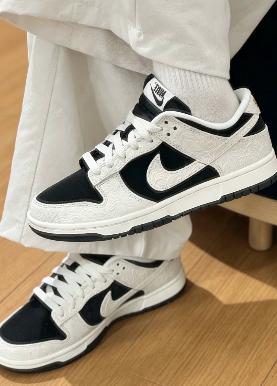 Nike Dunk Low 反轉熊貓 浮雕 馬年限定 女生版