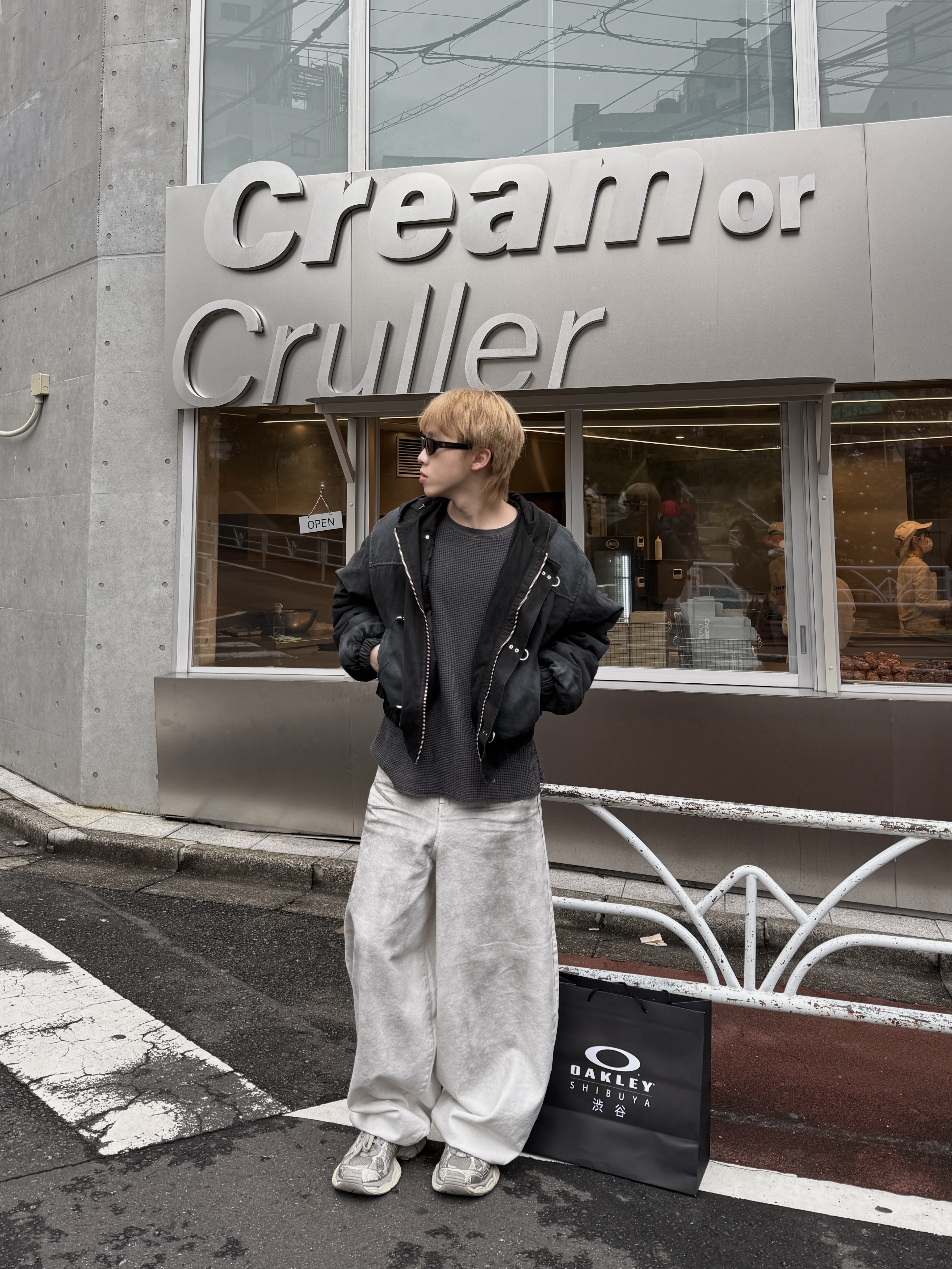 消防扣 重磅水洗 渲染寬鬆連帽外套