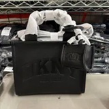 [S] DKNY BLACK/GOLD R53AAC80-BGD HADLEE SMALL LOGO TOTE, 732465125065 (SD1628)