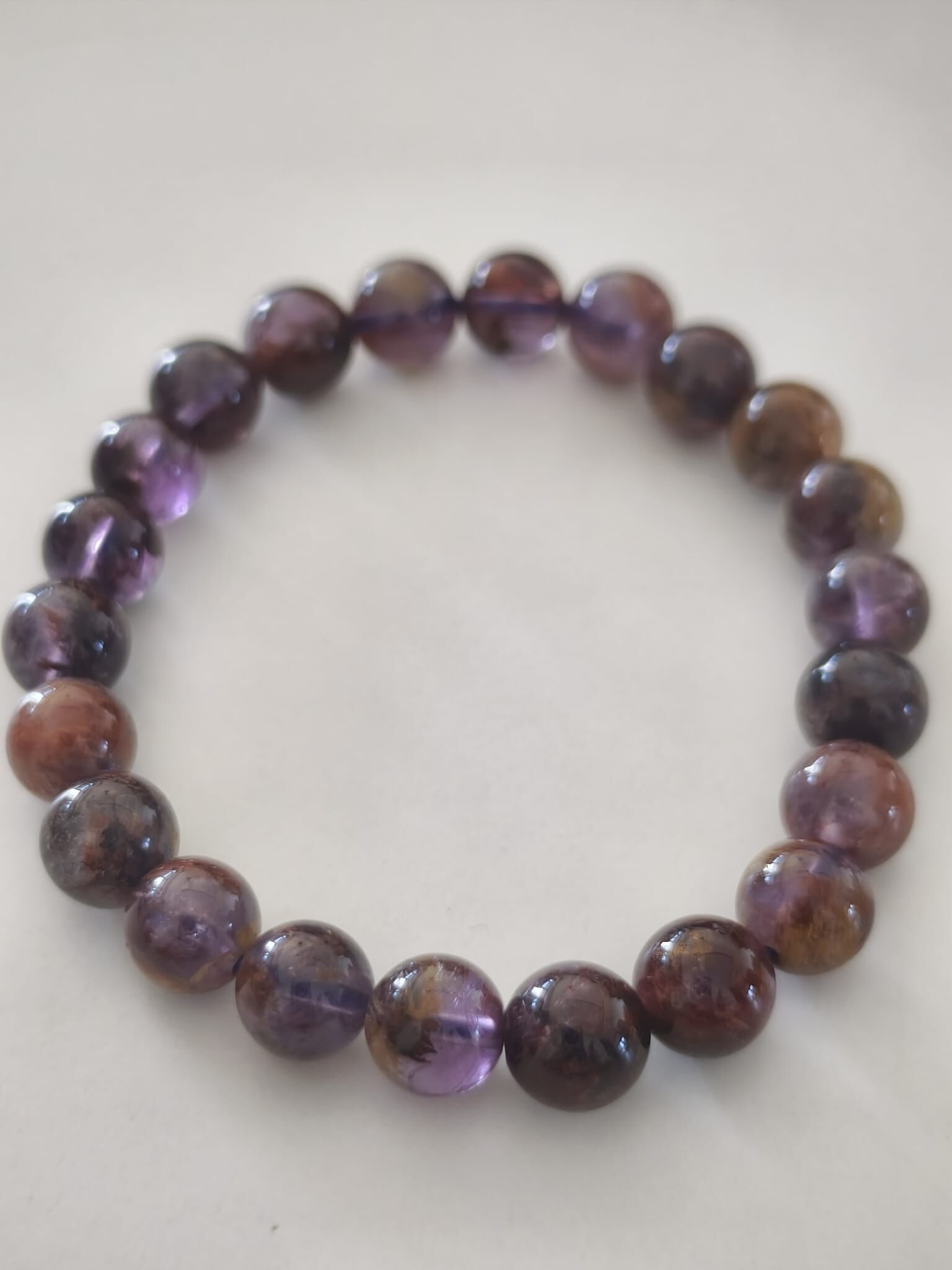 0102CYST33-水晶CS- 紫鈦幽靈手 串約8mm 限26串 (顏色隨機) (A33)