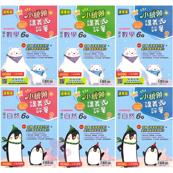 國小「金安出版」_小統領_講義式評量_適用翰林/康軒/南一_6年級(114下)_數學/自然