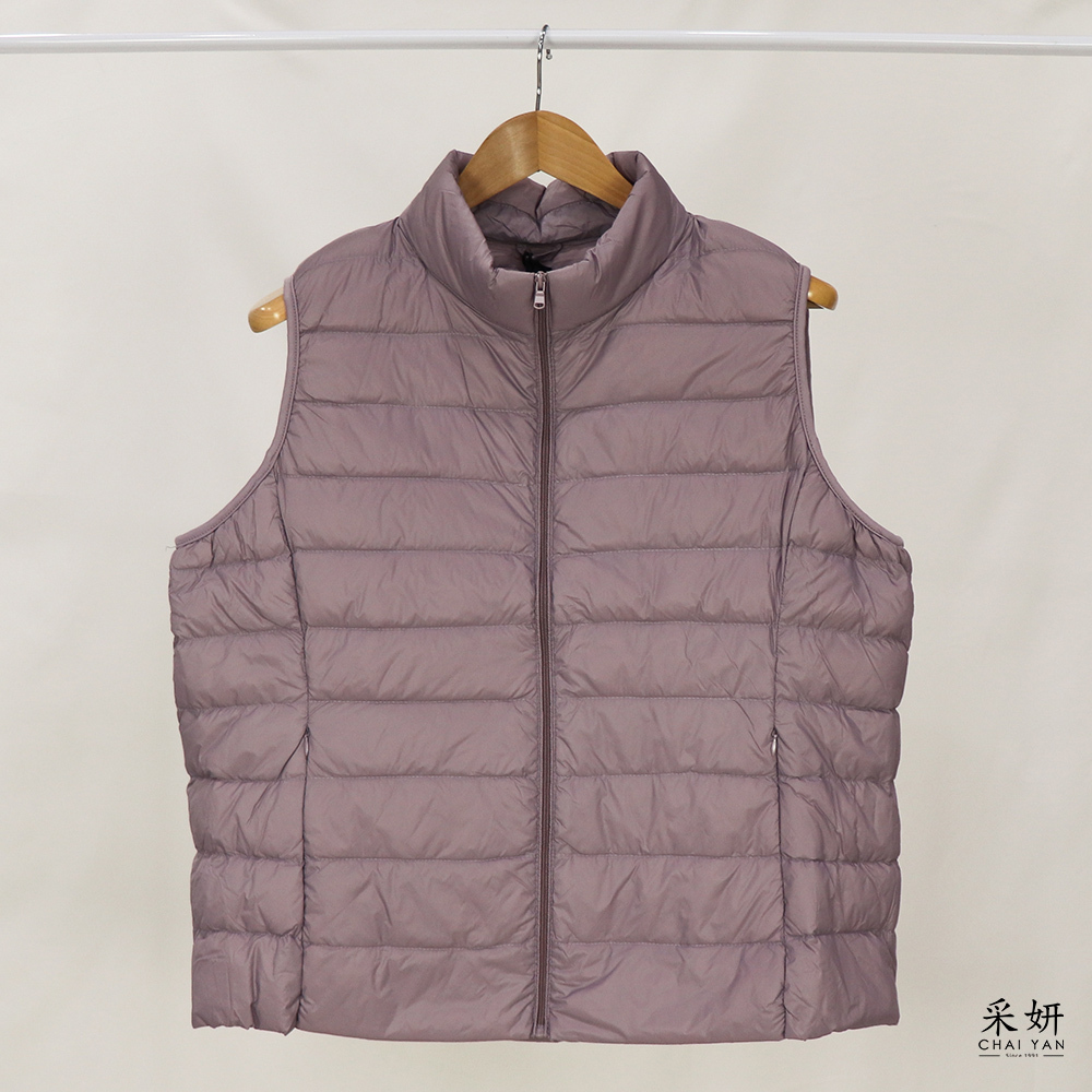 可收納中舖棉防風立領背心