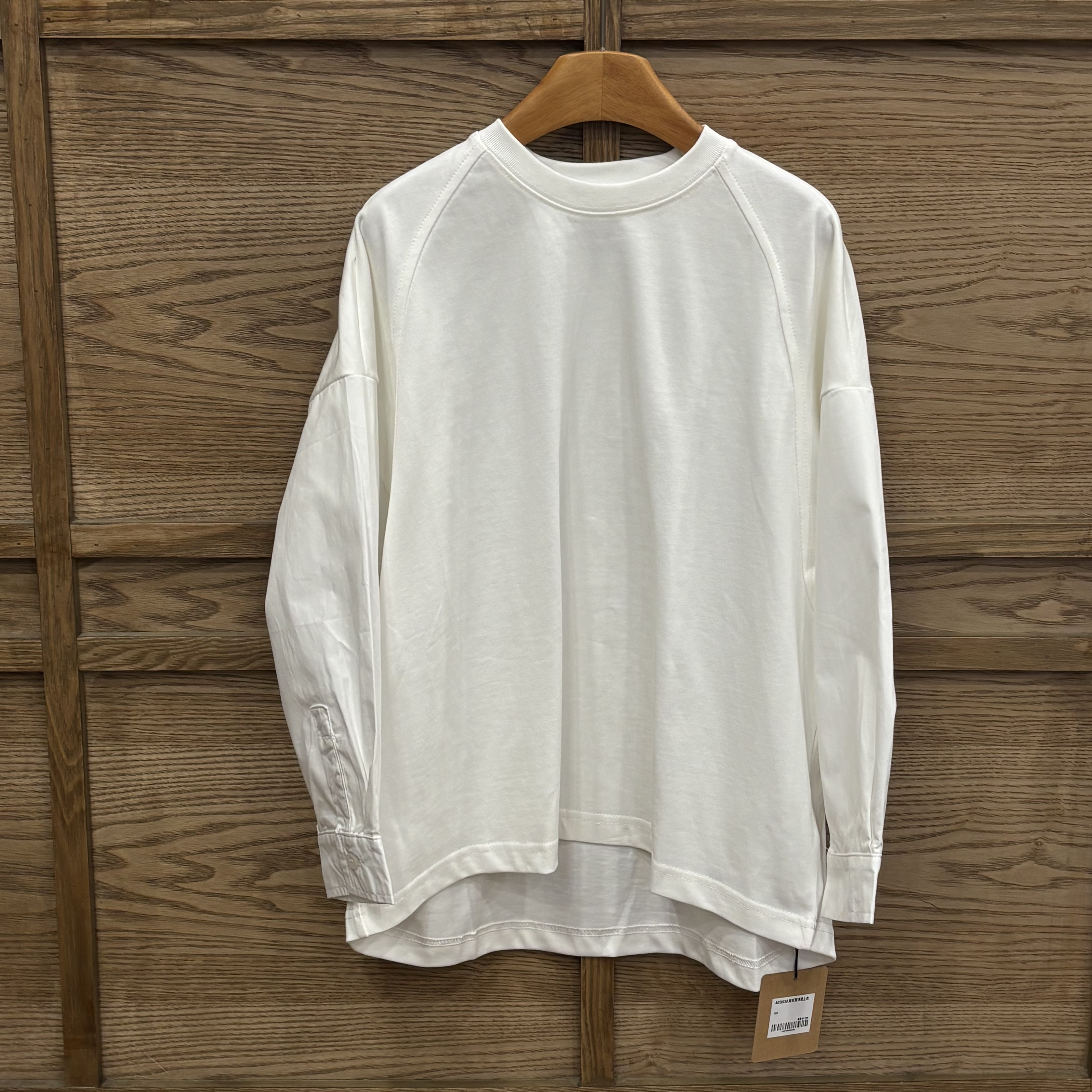 A03830異材質拼接上衣