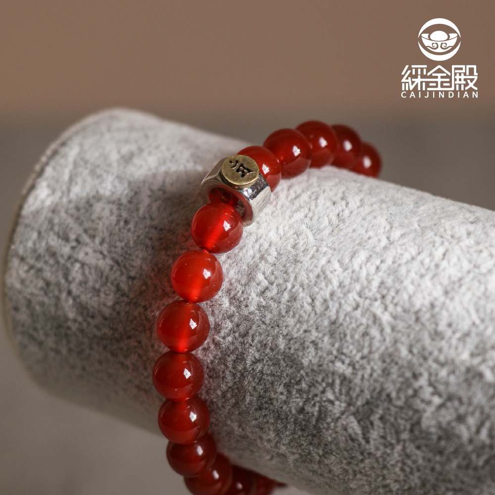 天然紅瑪瑙本命佛手珠-兔｜守護神｜文殊菩薩｜手鍊｜飾品｜驅除煩惱【綵金殿】