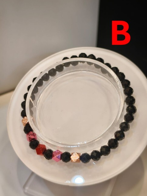 0102CYST35-水晶CS-(A)萬紫千紅天鐵手串 (A35A) / (B)萬紫千紅天鐵手串 (A35B)