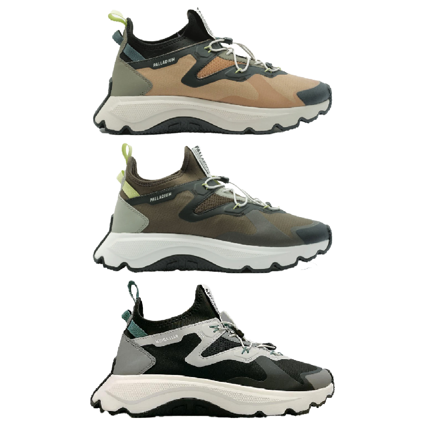 男鞋 PALLADIUM THUNDER LO S 沙漠棕綠 黑灰綠 墨綠 戶外 支撐 防撕裂 伸縮鞋帶 休閒鞋【09164】