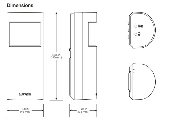 路創 LRF7-OHLB-P-WH RADIO POWR SAVR 無線佔用壁掛式安走廊感器