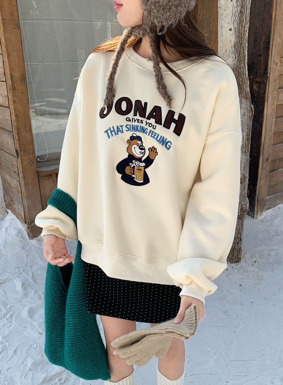 JONAH熊熊刷毛棉質衣