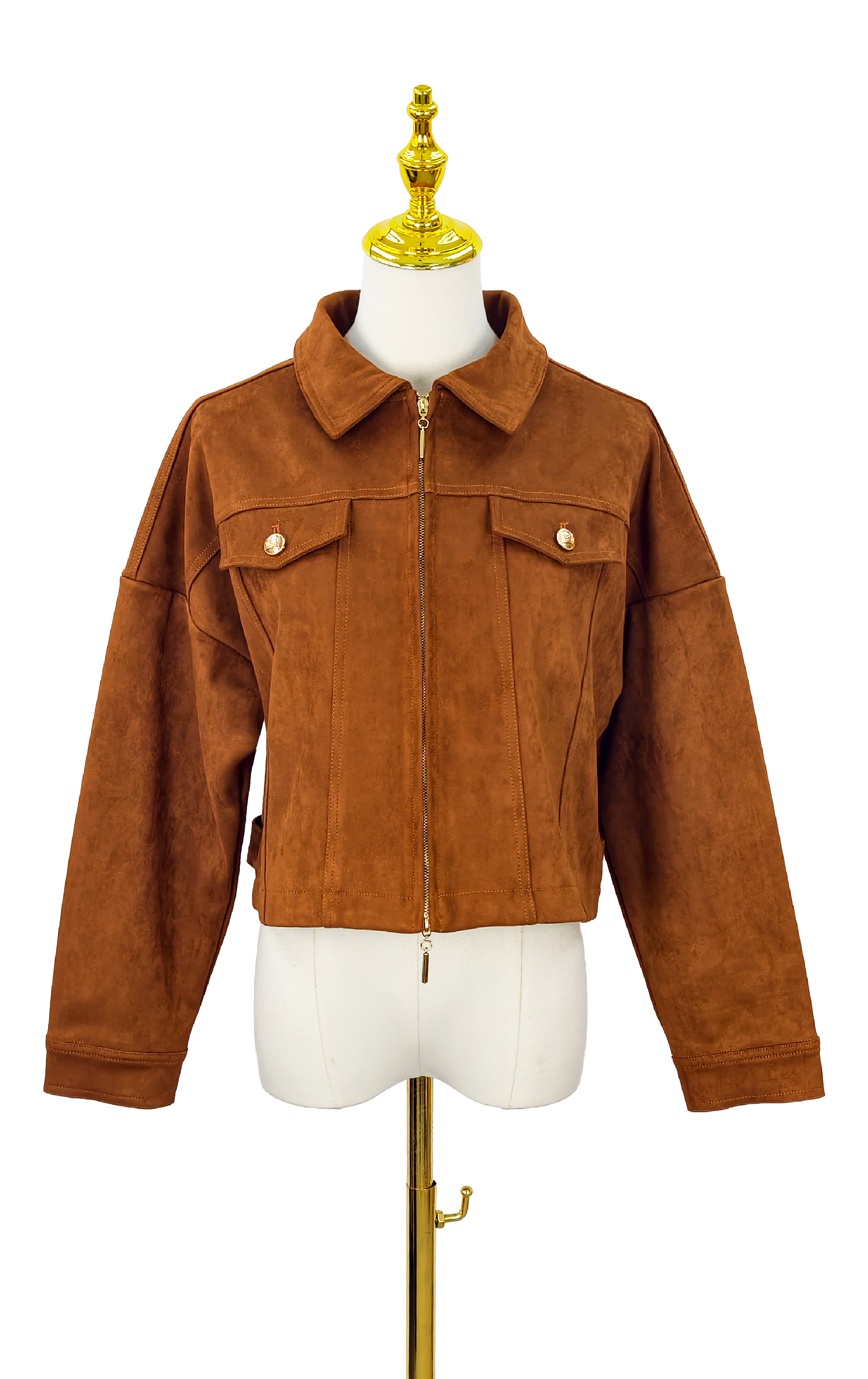 麂皮拉鍊外套 JK0939