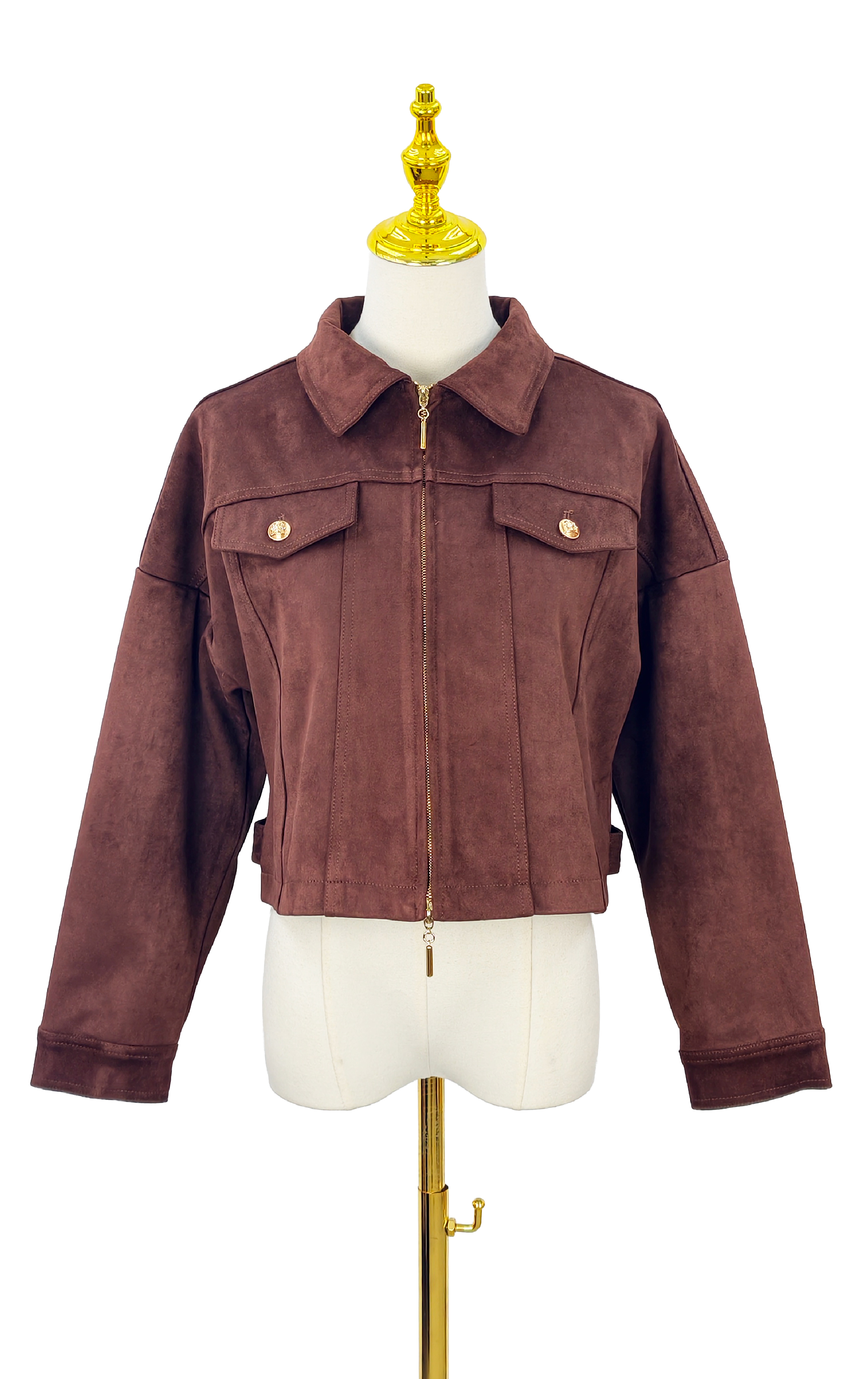 麂皮拉鍊外套 JK0939