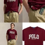 [S] POLO RALPH LAUREN WINE CLASSIC-FIT LOGO JERSEY UNISEX TEE, SZZ879 (SZZ879)