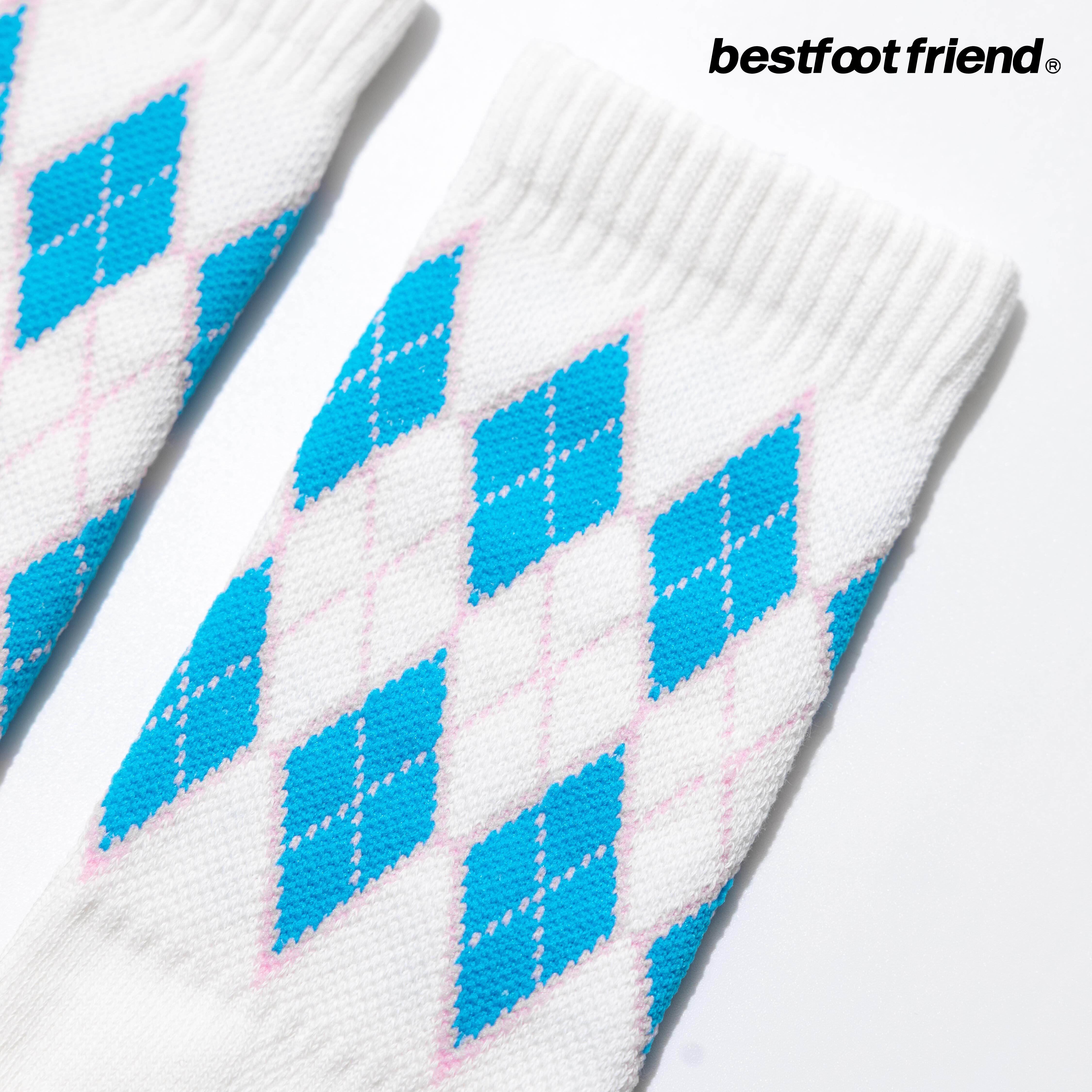 Diamond Socks_菱形圖案襪_WH_BF25024