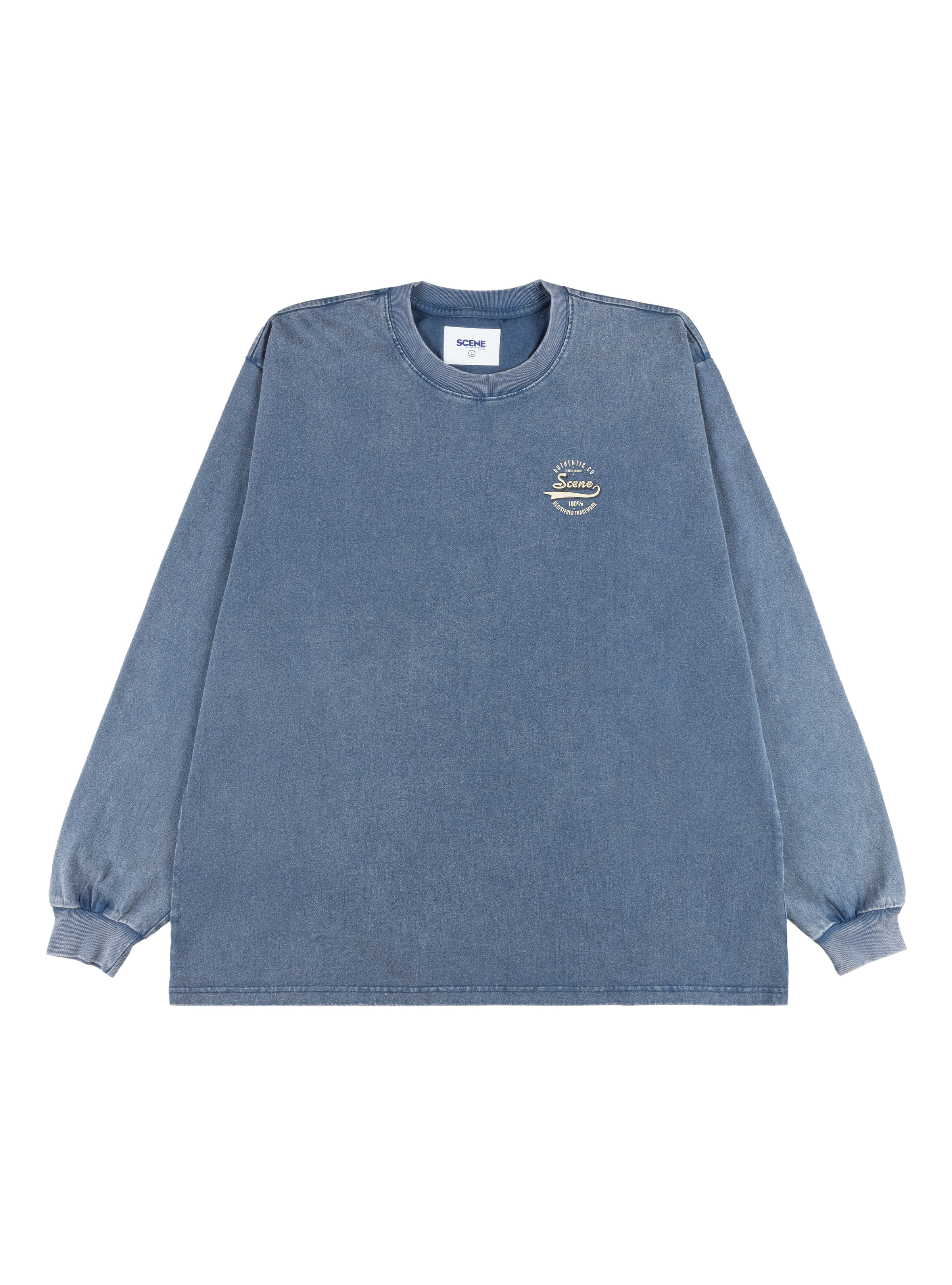 SCENE LONG TEE_VINTAGE LOGO // GRY