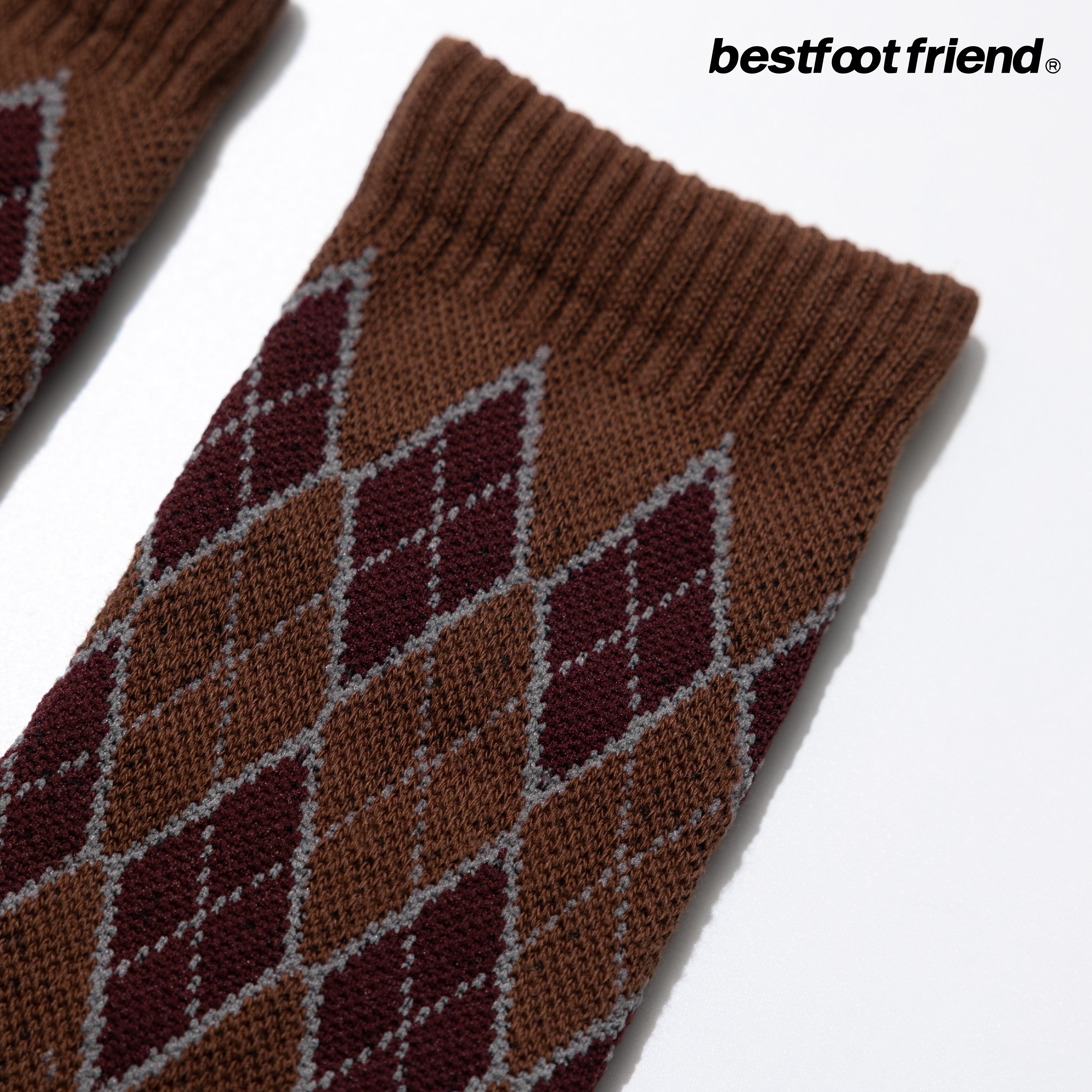 Diamond Socks_菱形圖案襪_BN_BF25024