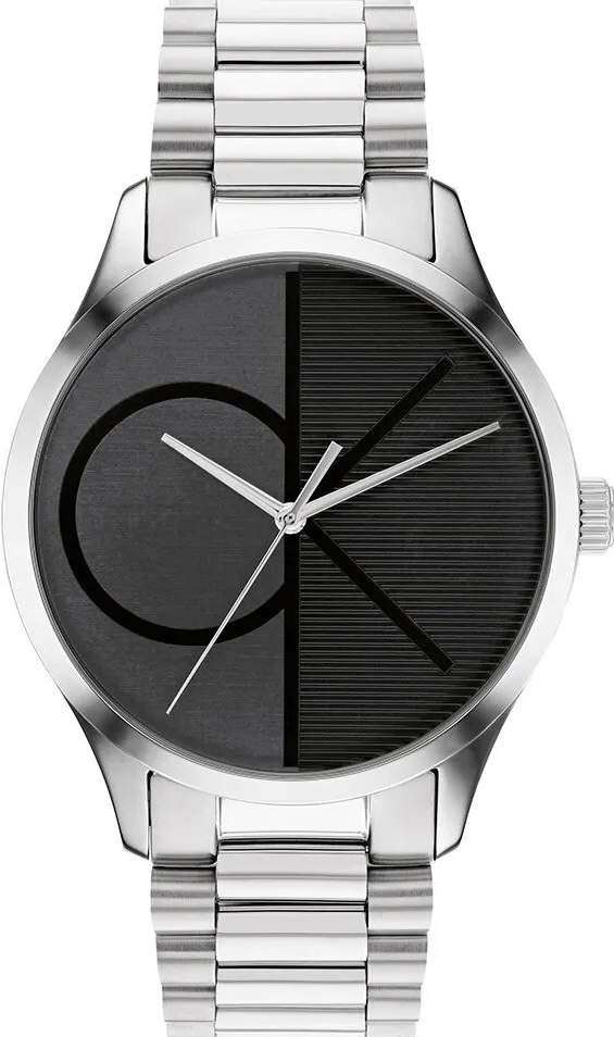 萬年鐘錶 -  Calvin Klein  CK LOGO 黑面經典優雅不鏽鋼錶帶男錶 CK25200163 錶徑40MM