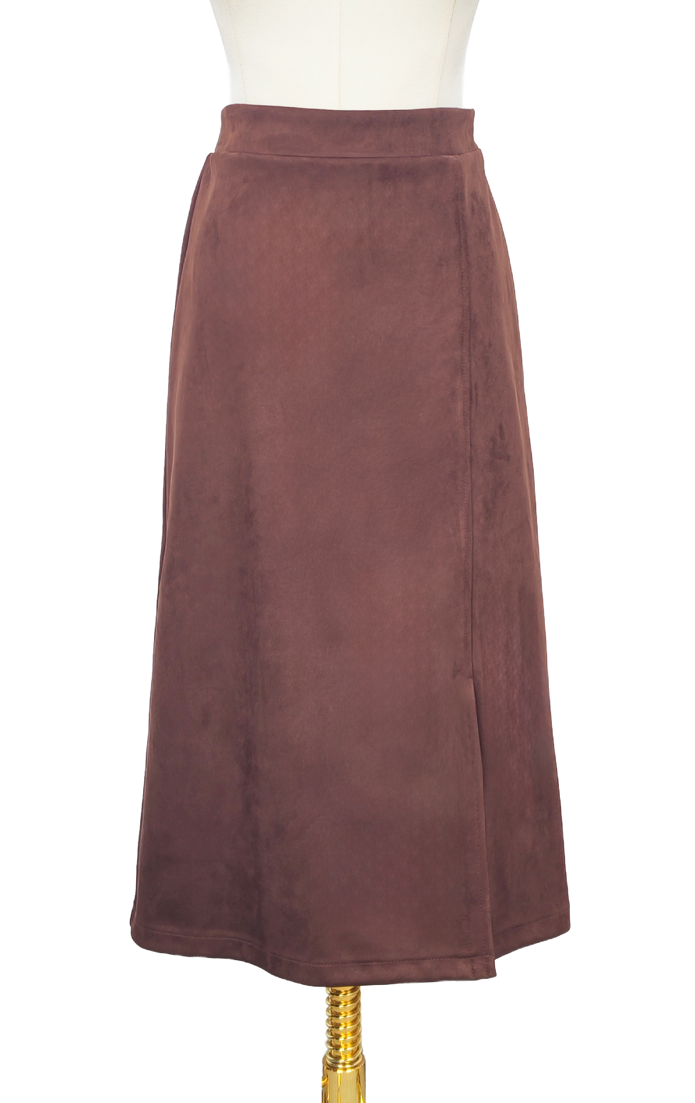 麂皮剪裁半身裙 SK0769