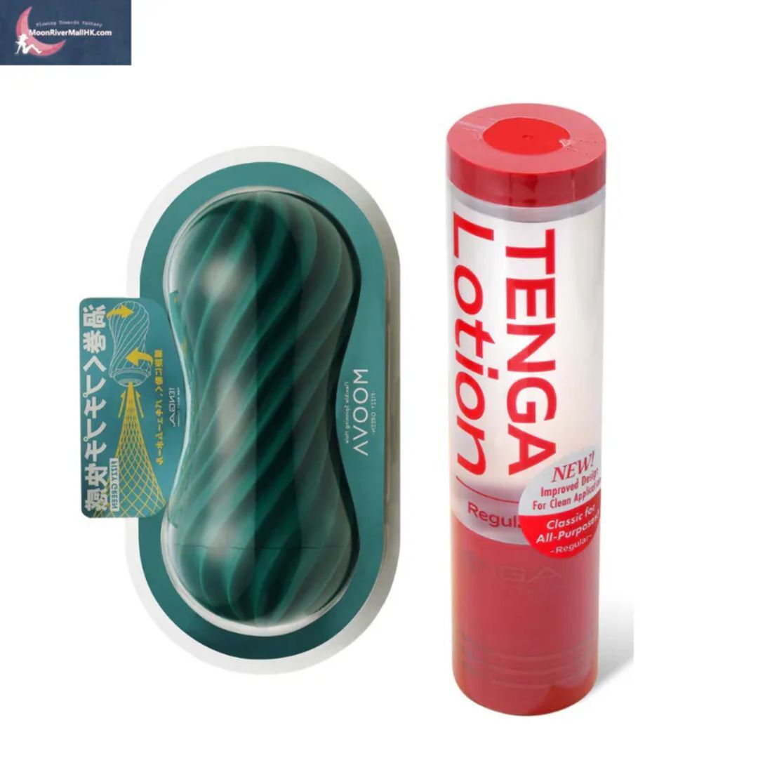 [高用量套裝] TENGA MOOVA FIZZY GREEN 飛機杯 & 潤滑劑 x 1支