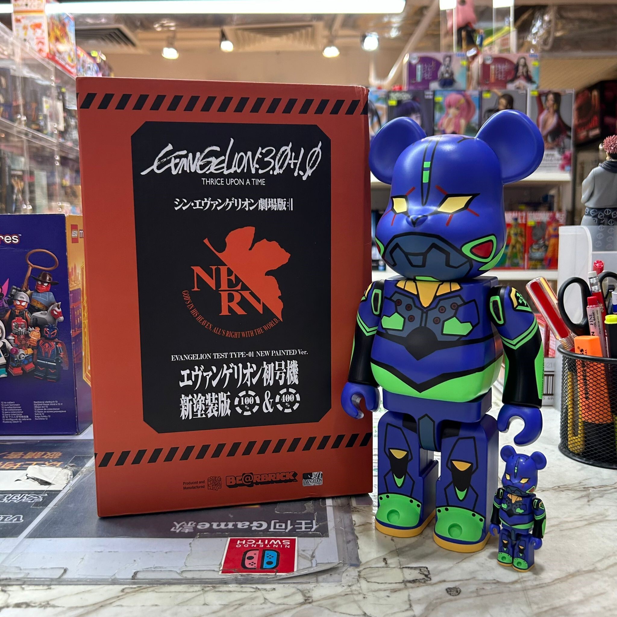 Medicom Toy Be@rbrick Evangelion Test Type-01 New Painted Ver. 100% & 400% (開封品,介意者請勿下單,不設退換) [BB(15)]