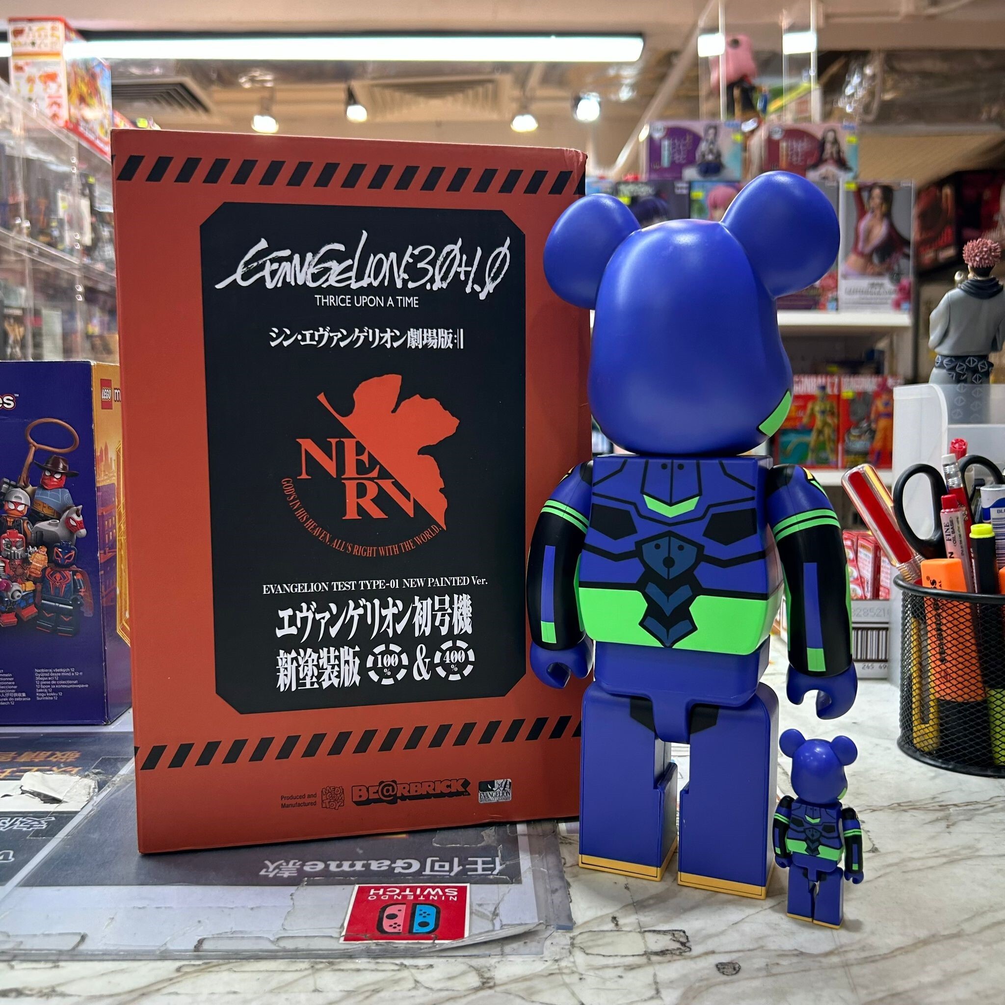 Medicom Toy Be@rbrick Evangelion Test Type-01 New Painted Ver. 100% & 400% (開封品,介意者請勿下單,不設退換) [BB(15)]