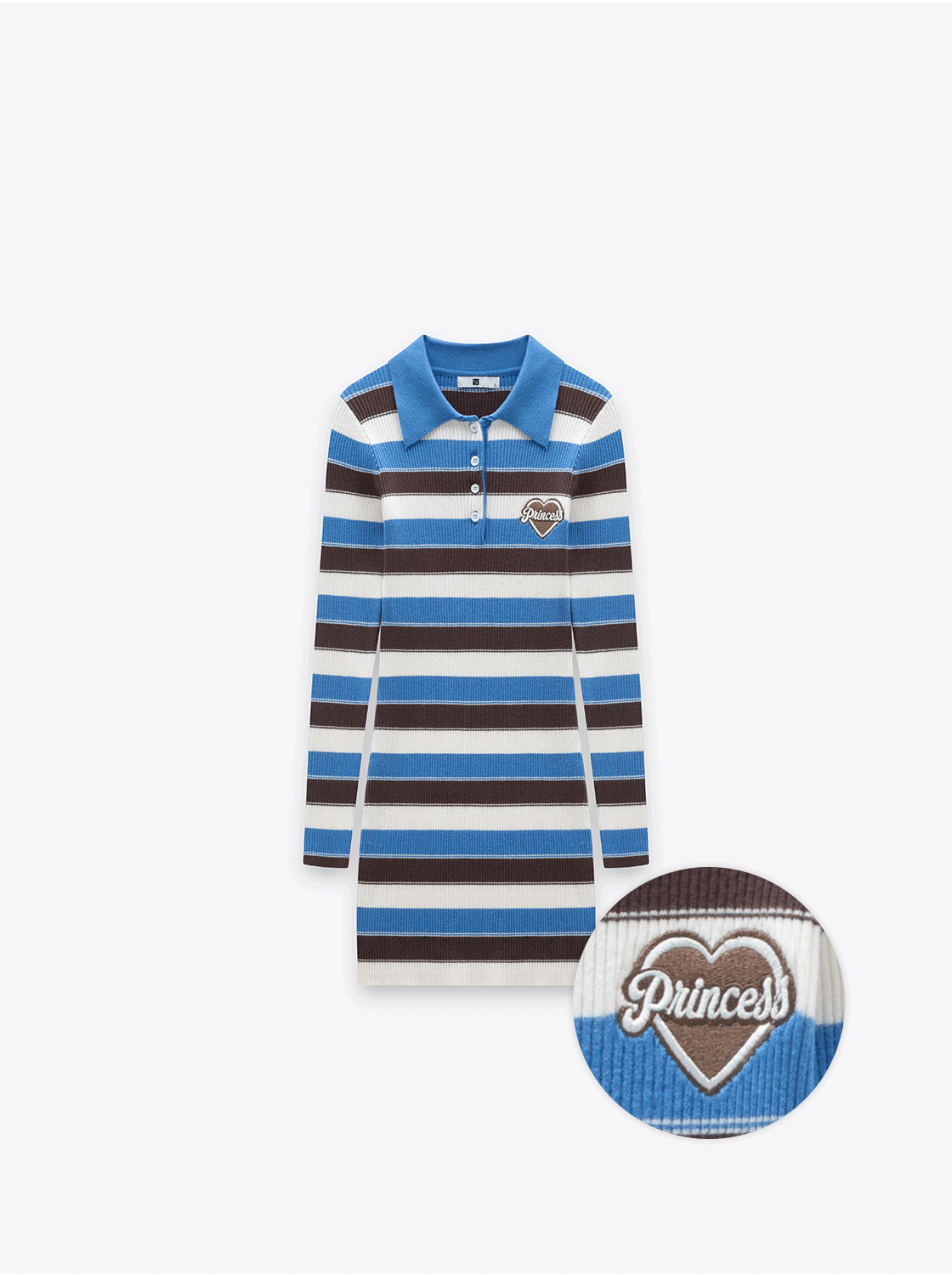 【第二件5折】美式校園風毛織洋裝