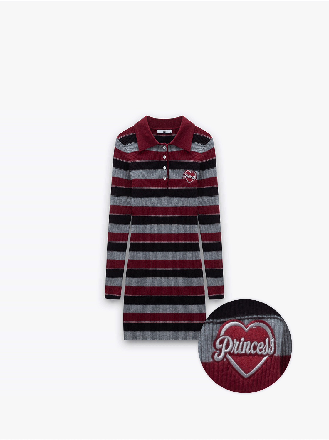 【第二件5折】美式校園風毛織洋裝