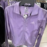 [S] ADIDAS POWDER PLUM WOMENS 3 STRIPED TRACK TOPS TRICOT, JX0484-POWDER PLUM (SZZ890)