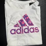 [S] ADIDAS WHITE BL FLORAL T-SHIRT, JX0106-230 (SZZ892)