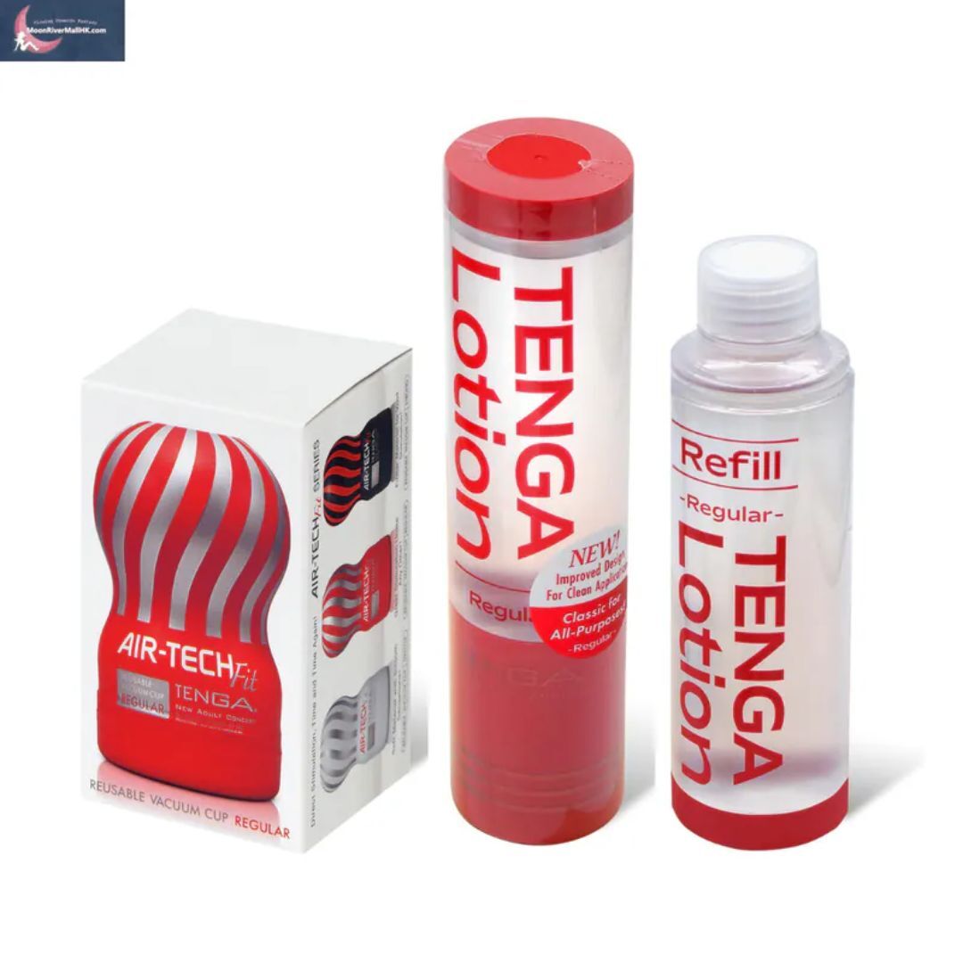 Tenga Air-Tech Fit 標準型 短身飛機杯 & 潤滑劑 x 2