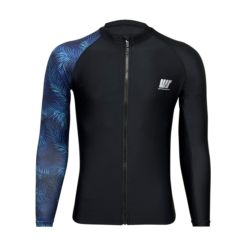 中性數碼印花游泳防曬夾克 - 黑