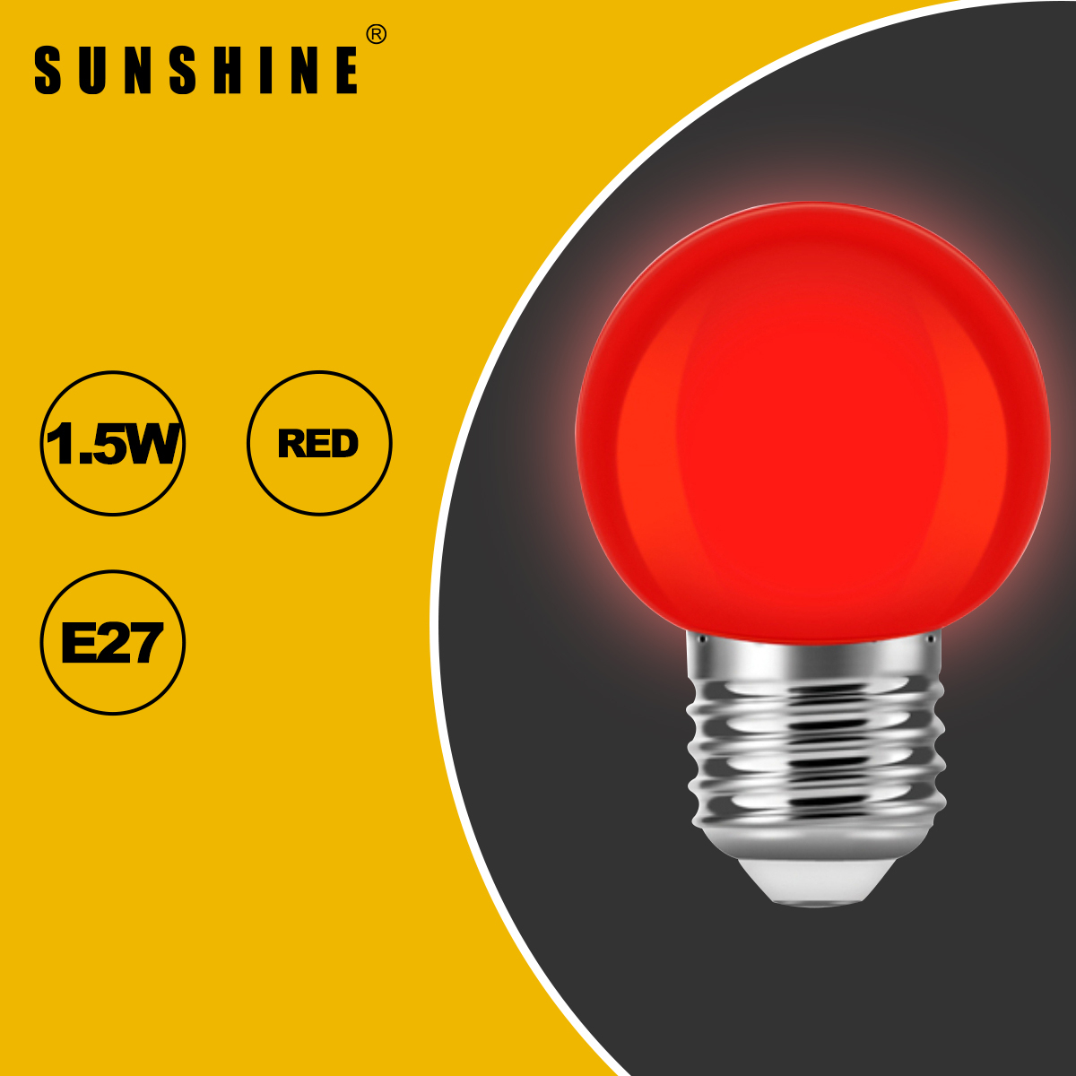 LED燈膽(神枱燈膽) 1.5W E27大螺頭 紅蠟燭膽 LED15E27