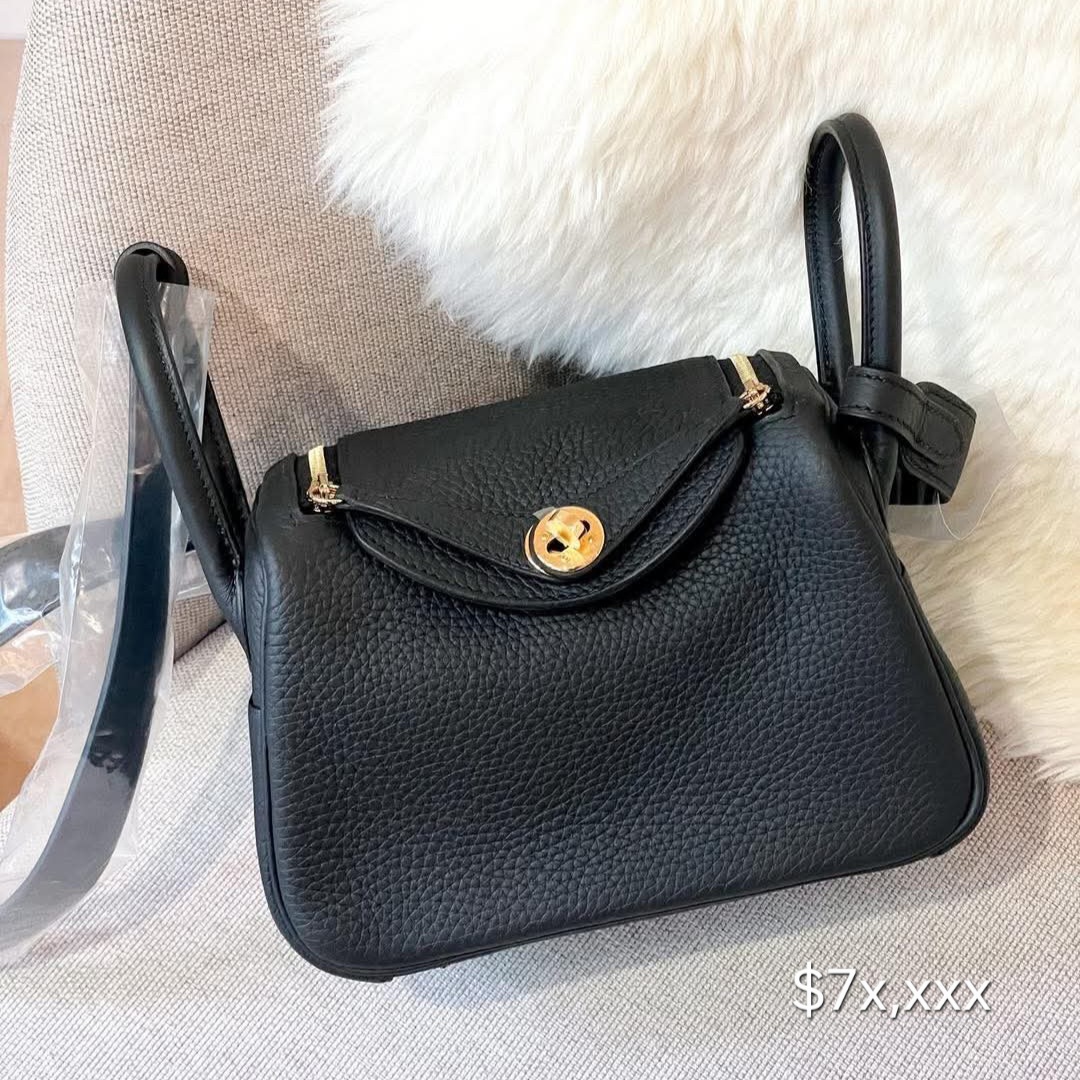 Hermès Lindy mini II TC Clemence Leather Black GHW HK7x,xxx 詳情請PM我哋 (HK$2,000 訂金)